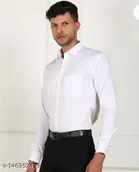 Cotton Blend Solid Full Sleeves Shirt for Men 