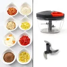 Plastic Vegetable and Fruit Chopper with 3 Stainless Steel Blade and Whisker Blade 
