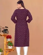 Crepe Block Print Kurti for Women 