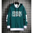 Fleece Printed Hooded Sweatshirt for Men (Teal, M)