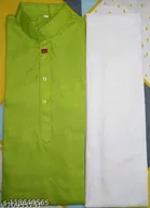 Cotton Solid Kurta with Pyjama for Men 