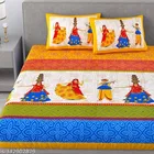 Cotton Queen Bedsheet with 2 Pillow Cover 
