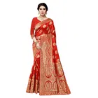 सिद्धिदाता टेक्सटाइल विमेंस ज़ेरी बॉर्डर कॉटन साड़ी विद अन-स्टीट्च्ड ब्लाउज पीस 