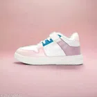 Sneakers for Kids (Pink & White, 9-9.5 Years)