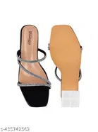 Solid Pointed Toe Block Heels for Kids 