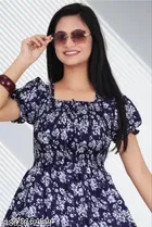 Sleeveless Printed One Piece Dress 