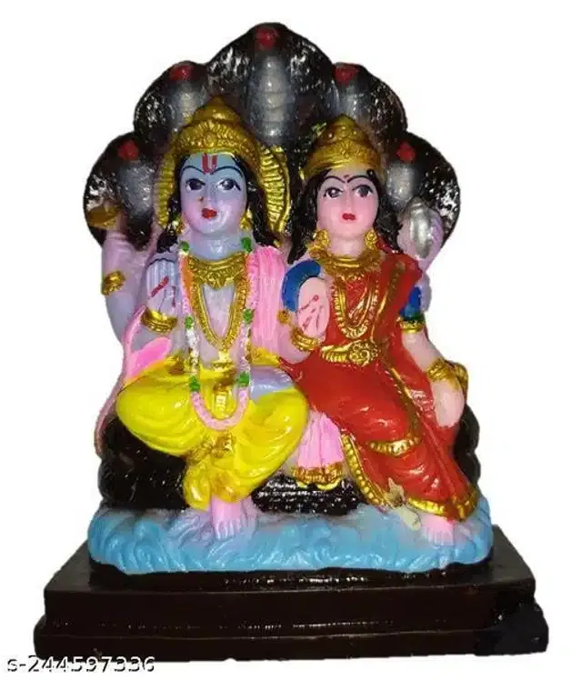 Vishnu Laxmi Idol (Multicolor)