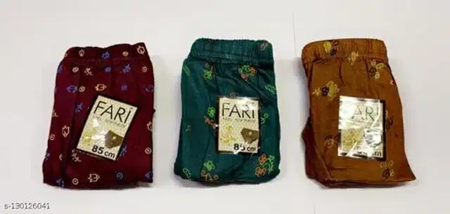 Cotton Blend Briefs for Women (Multicolor, L)