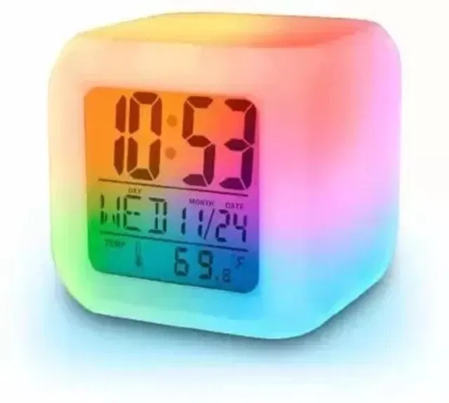 Digital Table Clock (Multicolor)