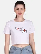 Cotton Blend Printed Top for Women 