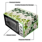 E-Retailer Polyester 3-Layered Microwave Oven Top Cover With 4 Utility Pockets Suitable for Upto 30 Liter 