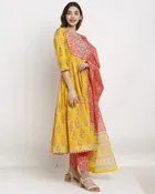 Cotton Cambric Embroidered Kurta Set for Women 