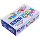 Doms Dust Free Cubo Eraser Box Pack Comfortable Edge for Easy Handling | Non-Toxic & Safe for Kids | Attractive Body Colors 