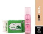 Glam Fam Rose Water Skin Toner with 25 Pcs Face Wipes (Set of 2)