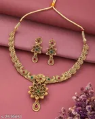 Alloy Necklace with Earrings for Women 