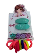 Elastic 14 Pcs Hair Bands with Flower Clips 