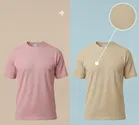Polyester Round Neck T-shirt for Men, Multicolour, Pack of 2 