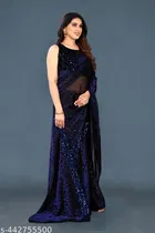 Lycra Sequence Saree for Women 