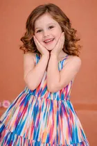 Printed Party Wear Dress for Girls 