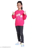 Woolen Printed Sweatshirt for Girls 