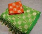 Jacquard Printed Saree for Women 