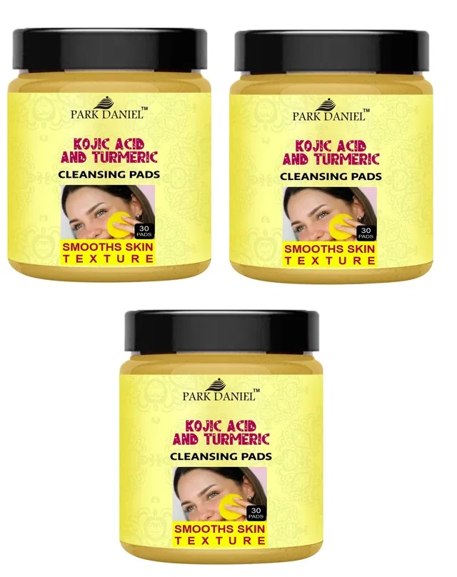 Park Daniel 30 Pcs Kojic Acid & Turmeric Cleansing Pads (Pack of 3)