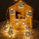 10 LED Metal Spherical Shape Balls Diwali Decoration Light
