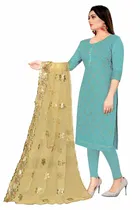 Chanderi Cotton Unstitched Dress Material for Women 
