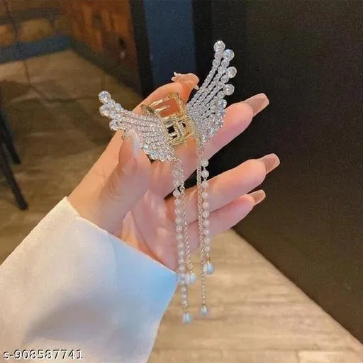 Girls Hair Pins for Women (White, 1 Pc)