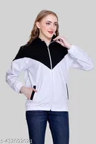 Nylon Solid Jackets for Women 