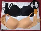 Cotton Blend Solid Bra for Women & Girls, Multicolour, Pack of 3 