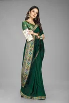 SVB Saree Vichitra Silk Saree With Jacquard Blouse 