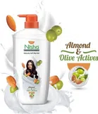 Nisha Smooth & Silky White Shampoo With Almond & Olive Actives Bottle 650 ml