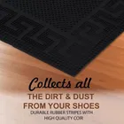 Status Welcome Rubber Pin Stripe Mat [38x58cm] Black