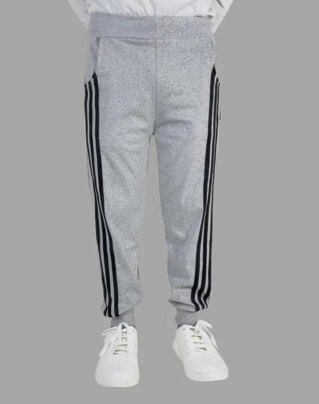 Cotton Blend Trackpants for Boys (Grey, 11-12 Years)