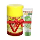 Vicco Vajradanti Ayurvedic Toothpowder Powder 100 g with free Vicco Turmeric Aloe Vera Skin Cream 15 g. (Worth rupees 65)