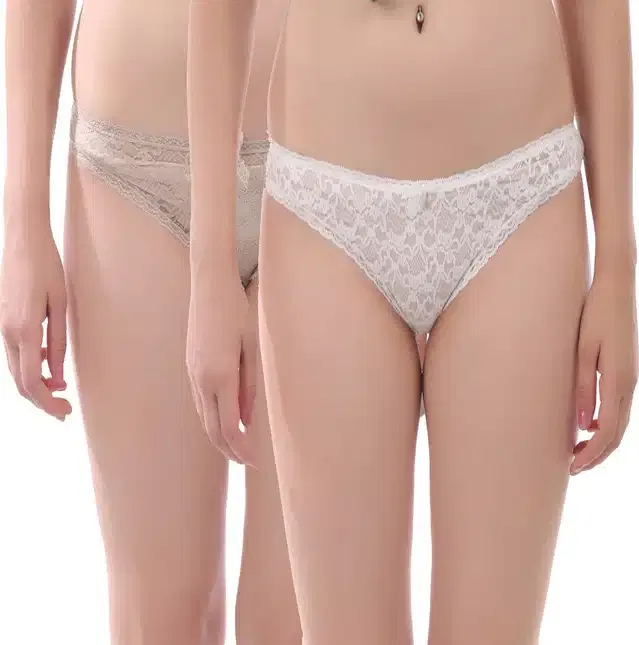 Cotton Blend Panties for Women (Pack of 2) (Multicolor, XL)