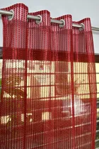 Sheer Plain Maroon Door Curtain 7ft Pack of 1