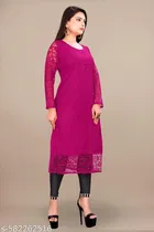 Net Kurti for Women, Pink & White, Pack of 2 