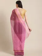 Polycotton Dyed/ Washed Saree for Women 