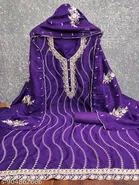 Embroidered Punjabi/All Over Suits Semi-Stitched Suits 