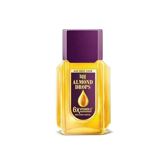 Bajaj Almond Drops Non Sticky Hair Oil Enriched with 6x Vitamin E Hairfall 110 ml