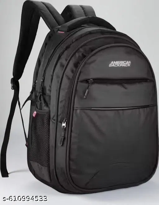 Polyester Backpack for Men & Women, Black