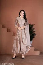 Vichitra Silk Kurta Set for Women 