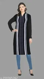 Woolen Printed Kurti for Women 