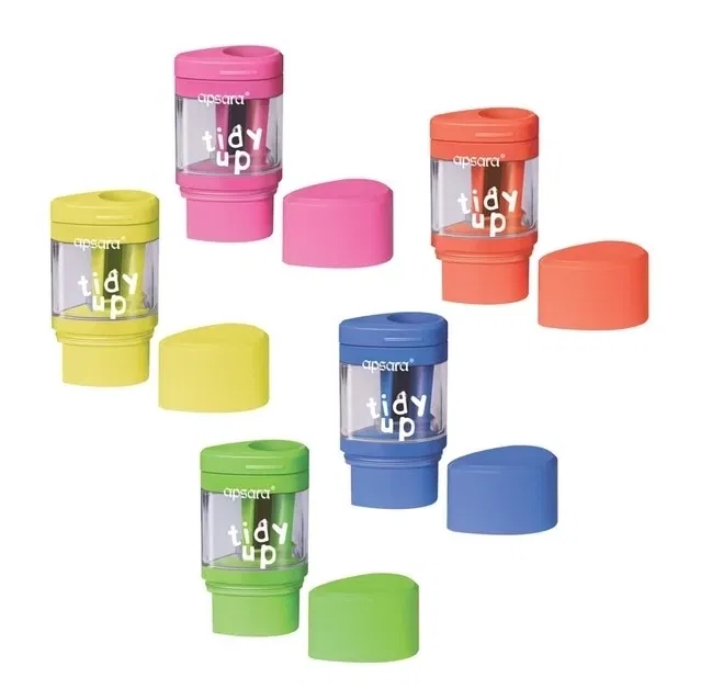 Apsara Tidy Up Sharpener + Eraser Blister Pack [Pack of 5]