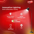 EVEREADY 9W Rechargeable Bulb, Ideal for Powercuts, Energy Efficient 4 hrs Bulb Emergency Light 