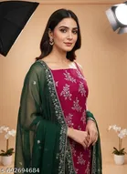 Embroidered Anarkali Party Suit for Women 
