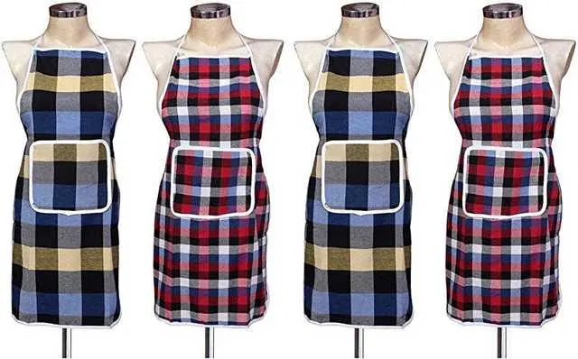 Nicasa Waterproof Kitchen Apron (Pack of 4, Multicolor) (St-4)