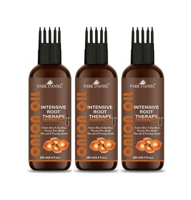 Park Daniel Onion Oil- Intensive Root Therapy (Pack of 3, 100 ml) (SE-1698)